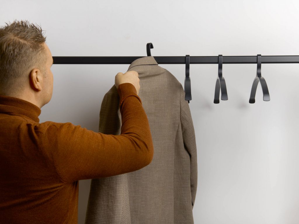 garderobe buis zwart kapstok jasophangen